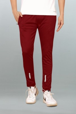 Nirra Solid Men Maroon Track Pants