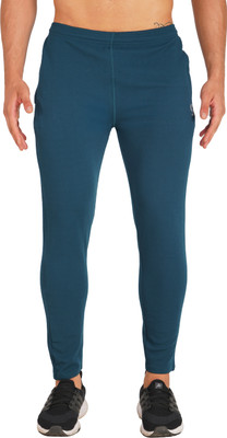 GOTO Solid Men Blue Track Pants