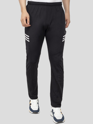 Zeffit Solid, Self Design Men Black Track Pants