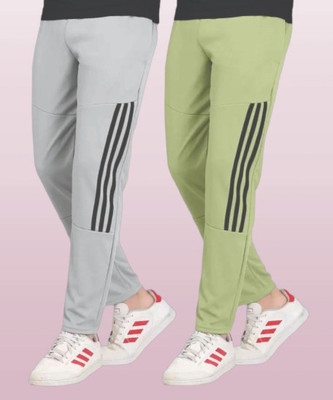 CLOTVIN TREND Striped Men Grey, Light Green Track Pants