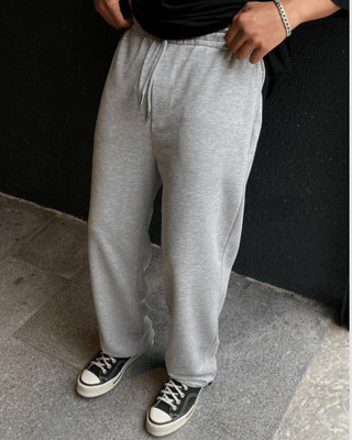 FLYNOFF Solid Men Silver Track Pants