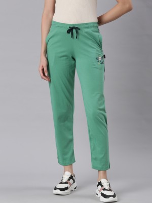 Dixcy Slimz Printed Women Green Track Pants