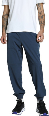 PUMA Solid Men Blue Track Pants