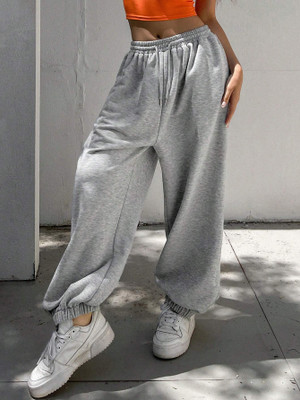 Dockstreet Loose Fit Women Grey Trousers