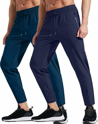 Lripsome Solid Men Blue, Dark Blue Track Pants