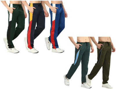 Indistar Solid Men Multicolor Track Pants