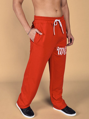 WEARDUDS Self Design Men Red Track Pants