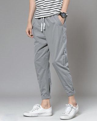 Septem Self Design Men Grey Track Pants