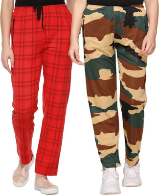 HouseOfCommon Solid, Printed Women Multicolor Track Pants