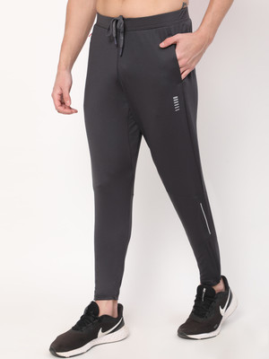 DIDA Solid Men Grey Track Pants