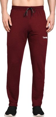Burdy Solid Men Maroon Track Pants