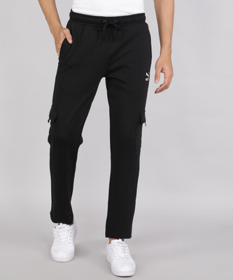 PUMA Solid Men Black Track Pants