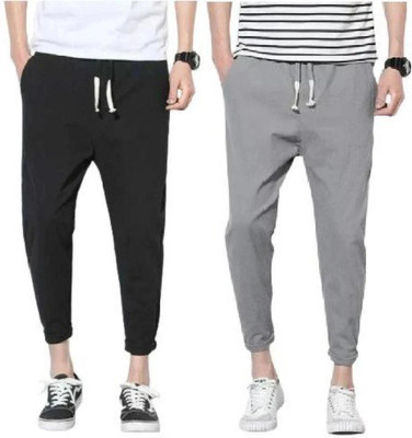 LALWANI COLLECTION Solid Men Grey, Black Track Pants