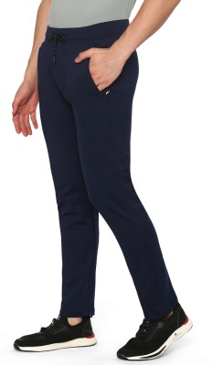 fithub Solid Men Blue Track Pants