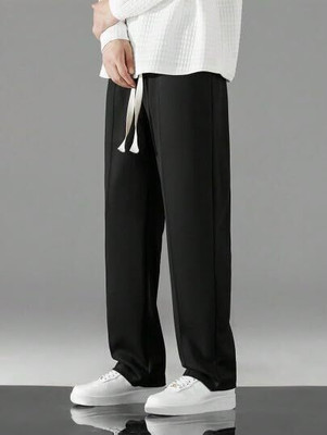 IMSA MODA Solid Men Black Track Pants