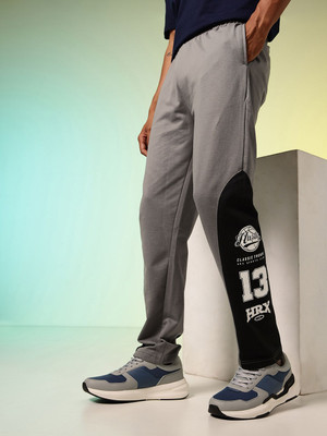 HRX by Hrithik Roshan Colorblock Men Grey Track Pants