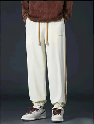 UZARSTYLE Solid Men Beige Track Pants