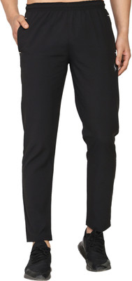 stormshape Solid Men Black Track Pants