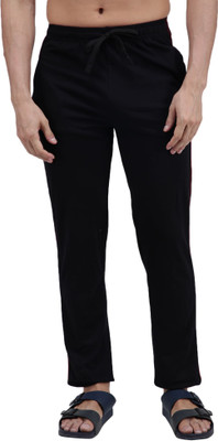 AMUL COMFY Solid Men Black Track Pants