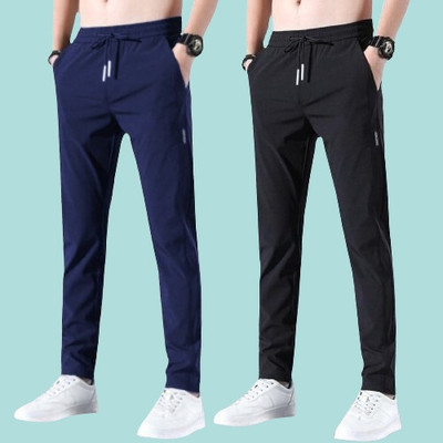 FICKA Solid Men Blue, Black Track Pants