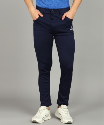 PODGE Solid Men Dark Blue Track Pants