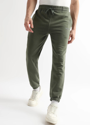 Alan Jones Solid Men Olive Track Pants