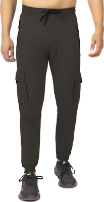 GEE 5 Self Design Men Dark Green Track Pants