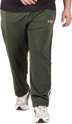 HouseOfCommon Striped Men Dark Green Track Pants