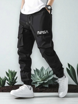 SB Trend Solid Men Black Track Pants