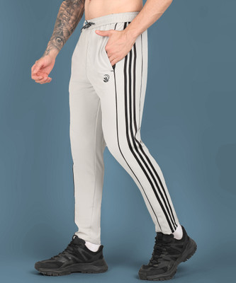 GNOCKFACE Striped Men Black, Grey Track Pants