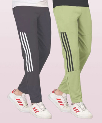 CLOTVIN TREND Striped Men Grey Track Pants