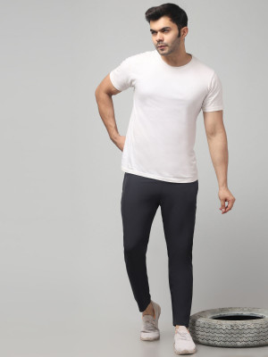 LUV KUSH Solid Men Black Track Pants