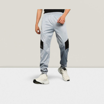 Qalm Brothers Colorblock Men Grey Track Pants