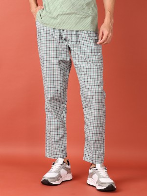 V-MART Checkered Men Grey Track Pants