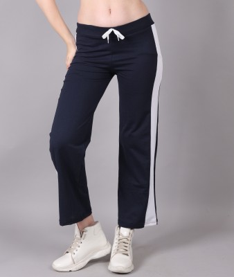 mgrandbear Colorblock Women Dark Blue Track Pants