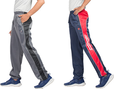 ESTRO Solid Men Grey, Blue Track Pants