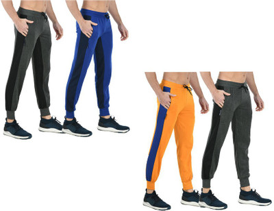 Indistar Solid Men Multicolor Track Pants
