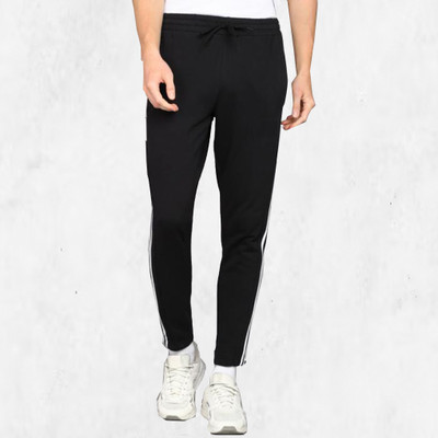Tee town Solid Men Black Track Pants