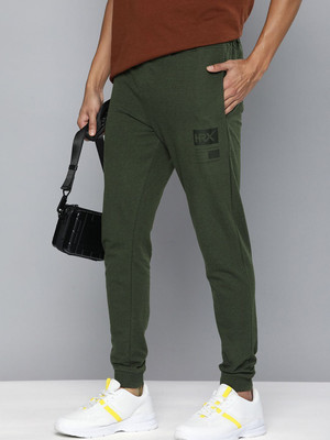 HRX by Hrithik Roshan Solid Men Olive Track Pants