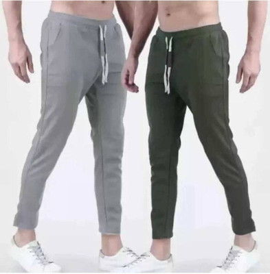 Kashmiri threading Slim Fit Men Grey Trousers