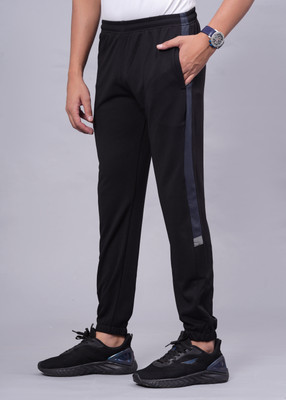 PS COLLECTION Colorblock Men Black Track Pants