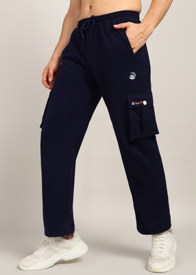 GNOCKFACE Solid Men Blue Track Pants