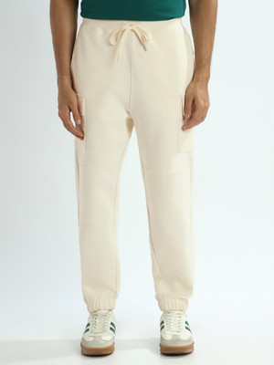 NOBERO Solid Men White Track Pants