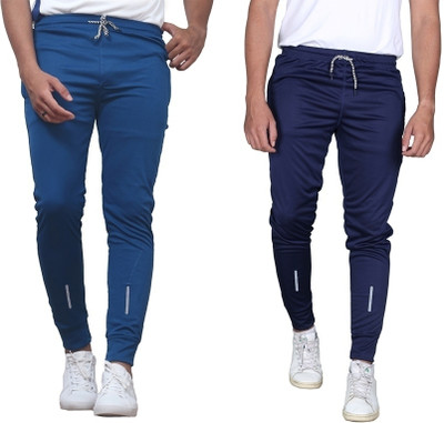 DRB CREATION Solid Men Blue, Dark Blue Track Pants