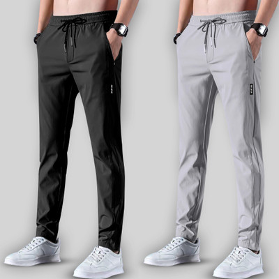 Joggers Park Solid Men Multicolor Track Pants