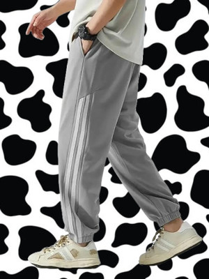 Kesaria Textile Company Self Design Men Grey Track Pants