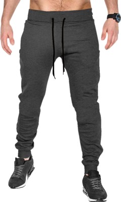 TRIPR Solid Men Grey Track Pants