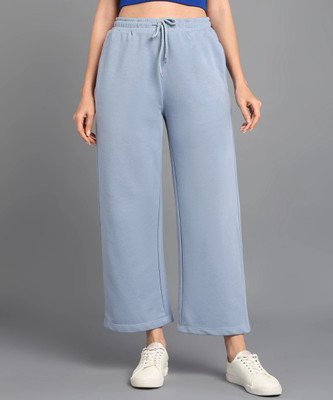 Alan Jones Solid Women Blue Track Pants