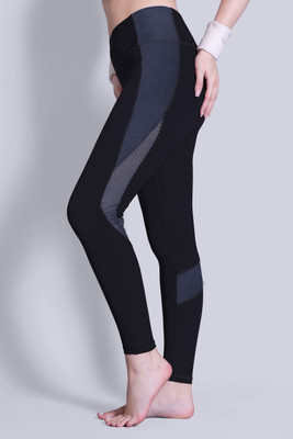 NEXSUS APPARELS Colorblock Women Black Track Pants