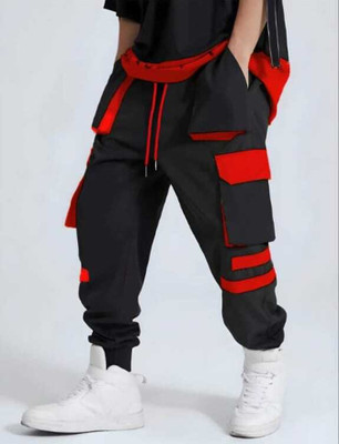 RAAVI Solid Men Black Track Pants